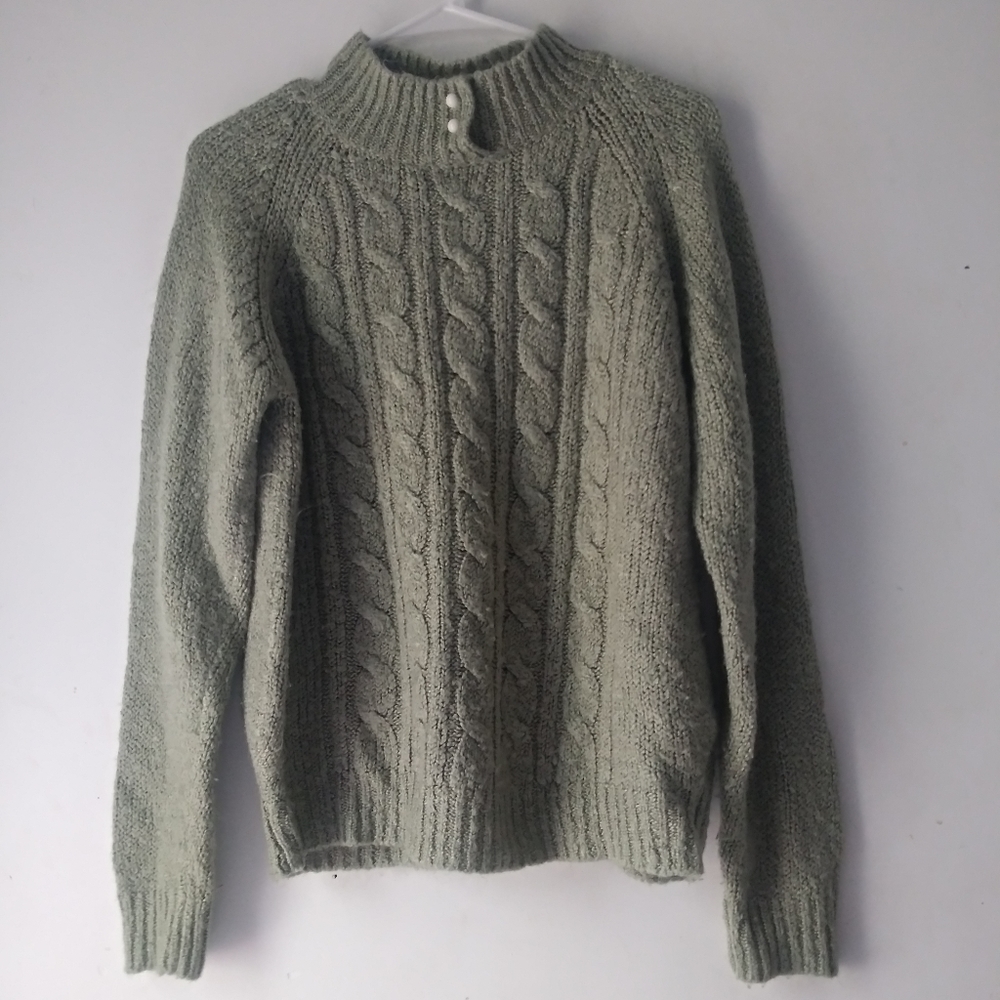 Liz Thomas Green Sweater Sz M